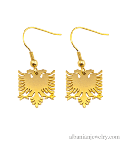 albanian eagle gold earrings