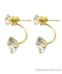 Double stone earrings