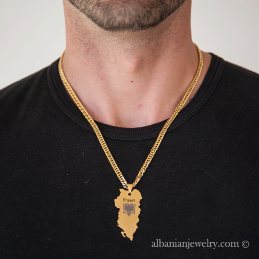 albanian eagle gold necklace