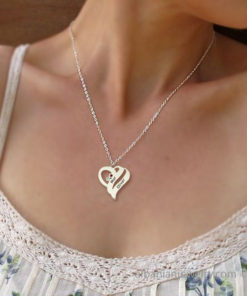 Heart necklace in silver