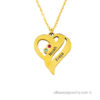18 karat gold plated heart necklace