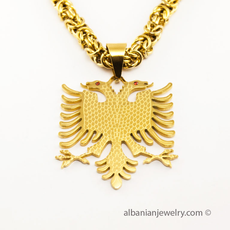 Eagle necklace byzantine chain | Albanian Jewlery