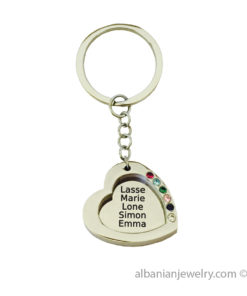 Heart up to 7 Names Keychain